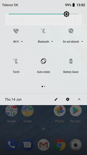 Adjust brightness to the required level
