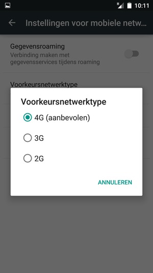 Selecteer uw voorkeursoptie