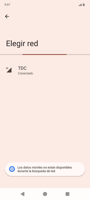 Espere a que la búsqueda termine