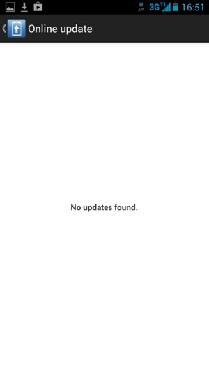 If your phone is up to date, you will see the following screen.