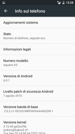 Seleziona Aggiornamenti sistema