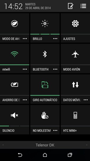 Seleccione SILENCIO para cambiar al modo de vibración
