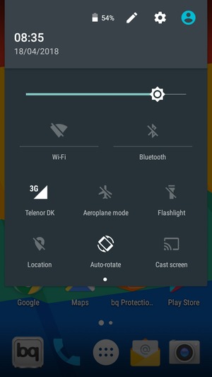 Adjust brightness to the required level