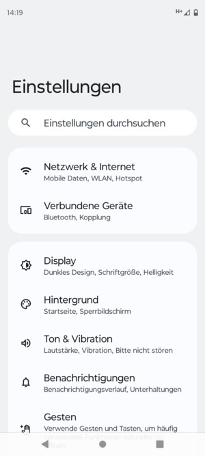 Wählen Sie Netzwerk & Internet