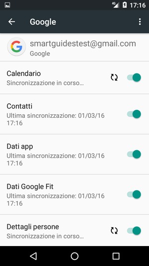 Le tue informazioni verranno sincronizzate
