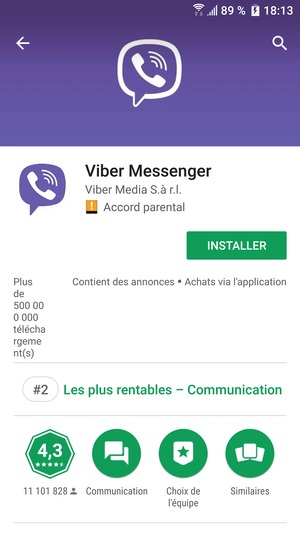 Sélectionnez INSTALLER
