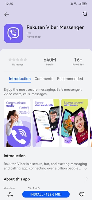 Select INSTALL