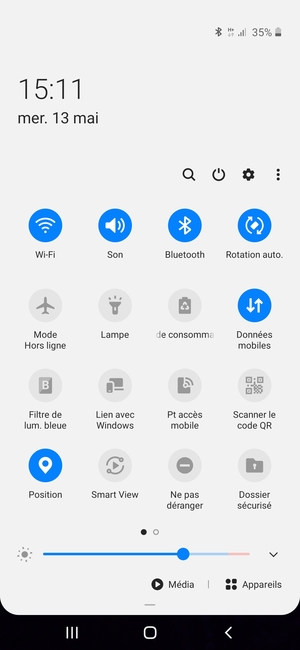 Désactiver Wi-Fi et Bluetooth