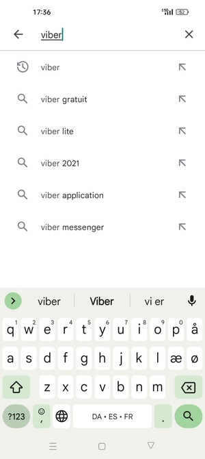 Saisissez le nom de l'appli et sélectionnez Rechercher