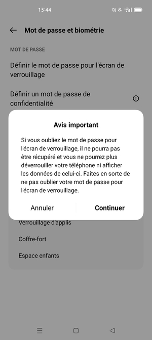 Sélectionnez Continuer