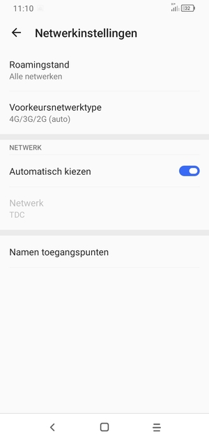 Selecteer Roamingstand