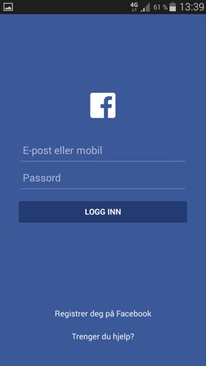 Applikasjonen er klar til bruk