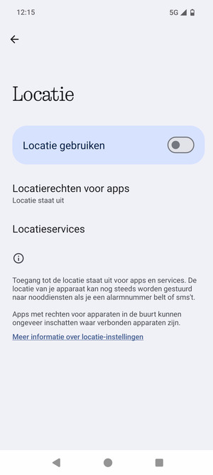 Schakel Locatie gebruiken uit