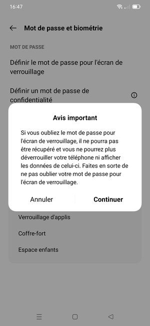 Sélectionnez Continuer