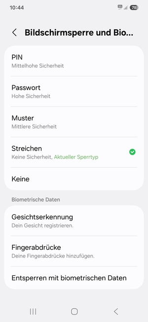 Wählen Sie Muster