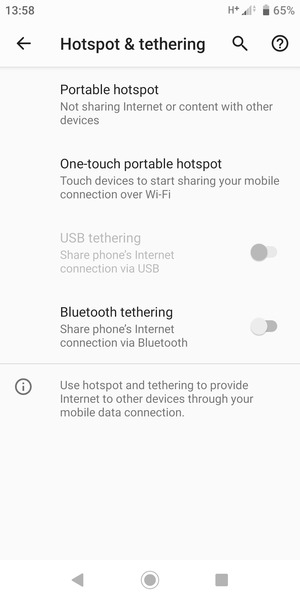 Select Portable hotspot