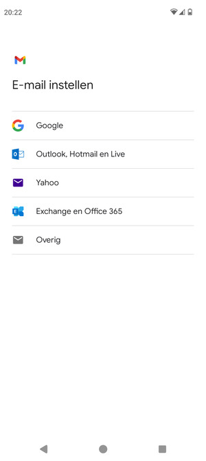 Selecteer Google