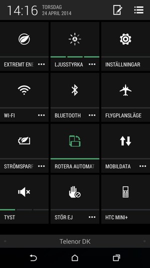 Välj TYST för att byta till vibrationsläge