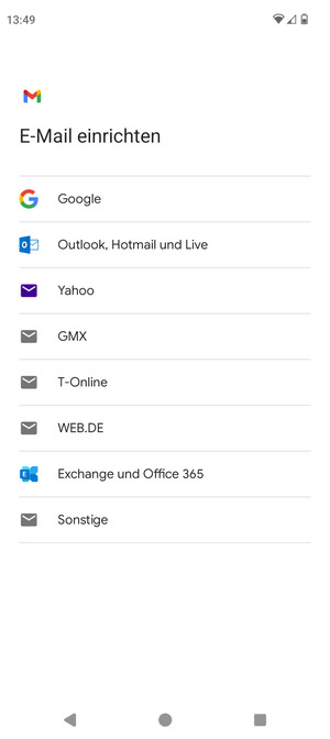 Wählen Sie Outlook, Hotmail und Live