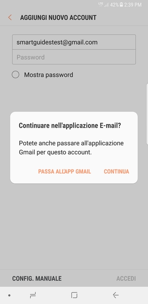 Seleziona CONTINUA
