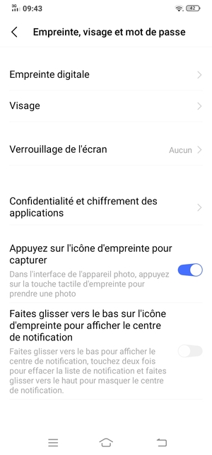 Sélectionnez Verrouillage de l'écran