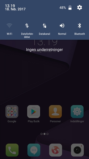 Aktiver topmenuen igen