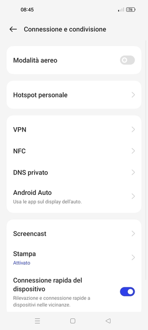 Seleziona Hotspot personale