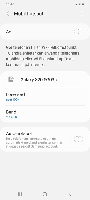 Välj Lösenord