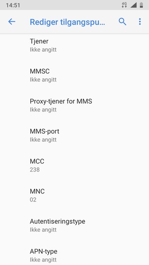 Bla ned og skriv inn MMS-informasjon