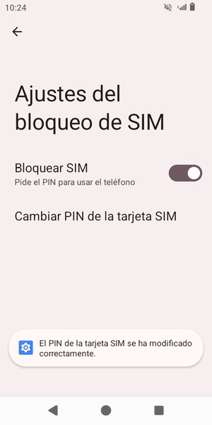Su PIN de la tarjeta SIM ha sido cambiado