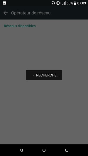Veuillez attendre la fin de la recherche