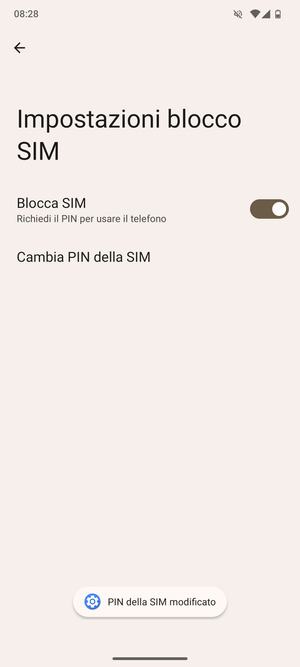 Il tuo PIN della SIM è stato modificato