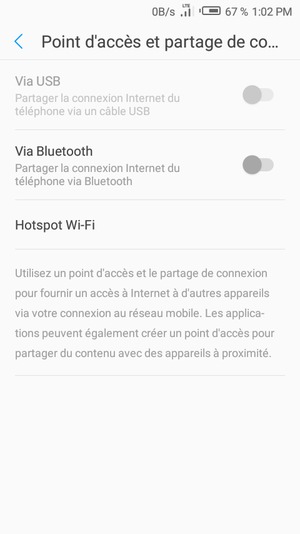 Sélectionnez Hotspot Wi-Fi