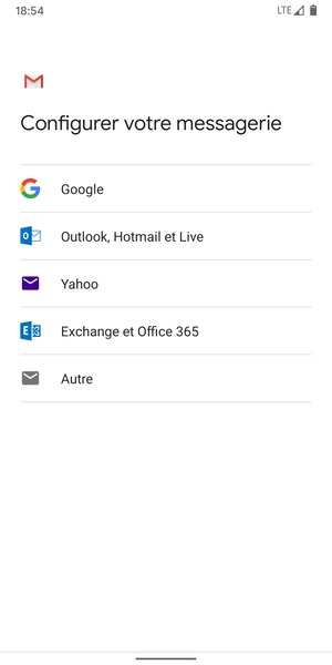 Sélectionnez Google