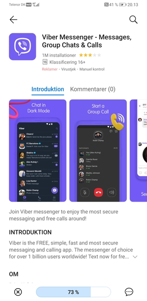 Afvent at installeringen er afsluttet