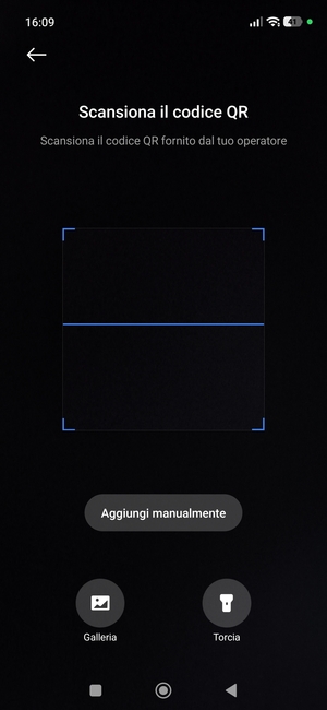 Scansiona il codice QR