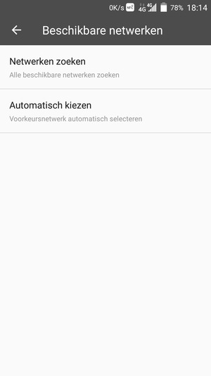 Selecteer Netwerken zoeken