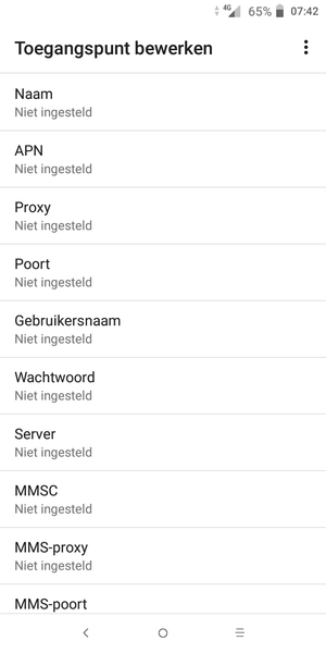 Voer internetgegevens in