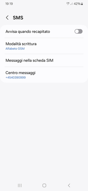 Seleziona Centro messaggi