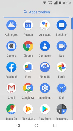 Scroll naar en selecteer Instellingen