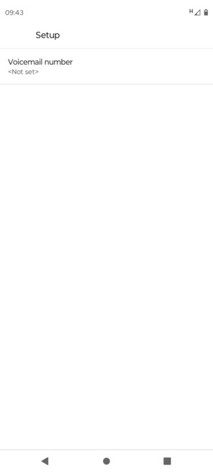 Select Voicemail number