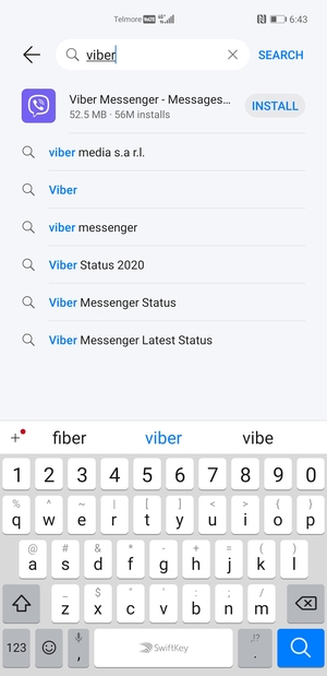 Enter the app name and select Search