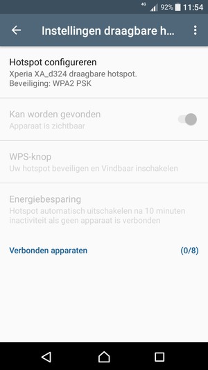 Selecteer Hotspot configureren