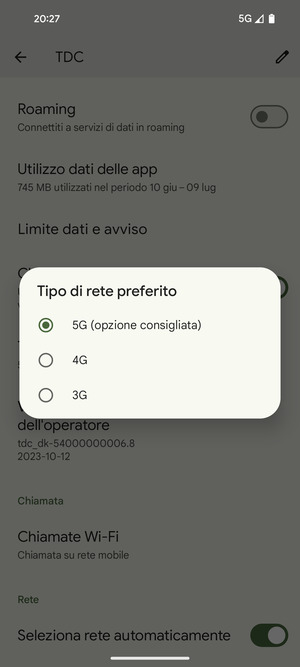 Seleziona la tua opzione preferita