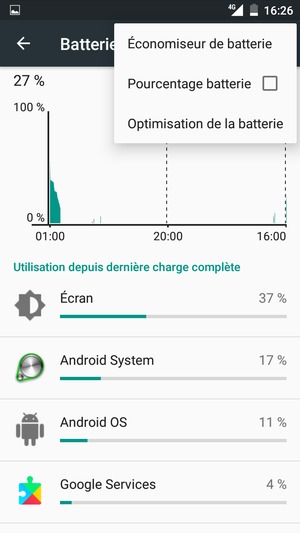 Sélectionnez Économiseur de batterie