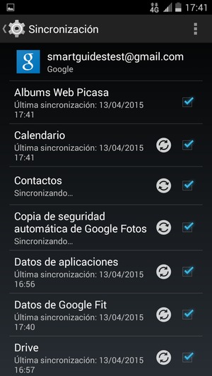 Su información será sincronizada