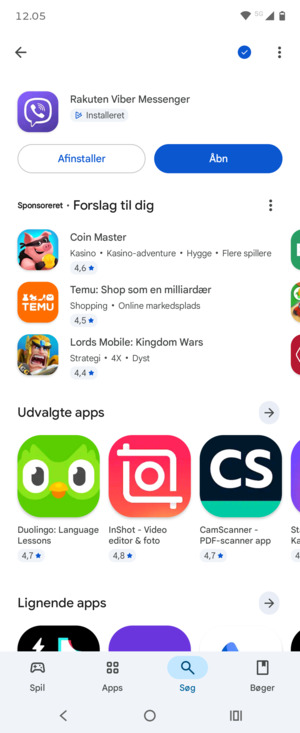 Vælg Åbn