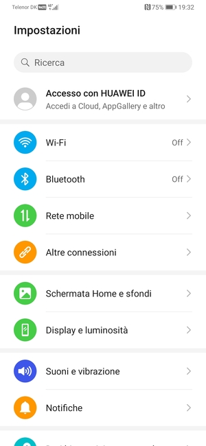 Seleziona Rete mobile