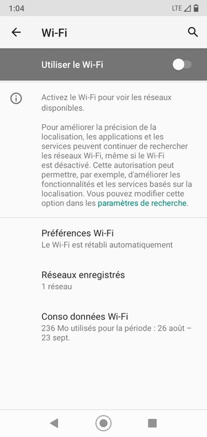 Activer Utiliser le Wi-Fi