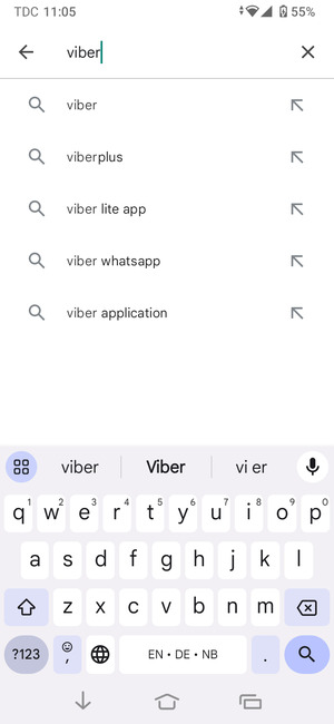 Enter the app name and select Search